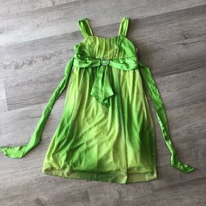 IZ Bayer Green Sleeveless Kids Dress